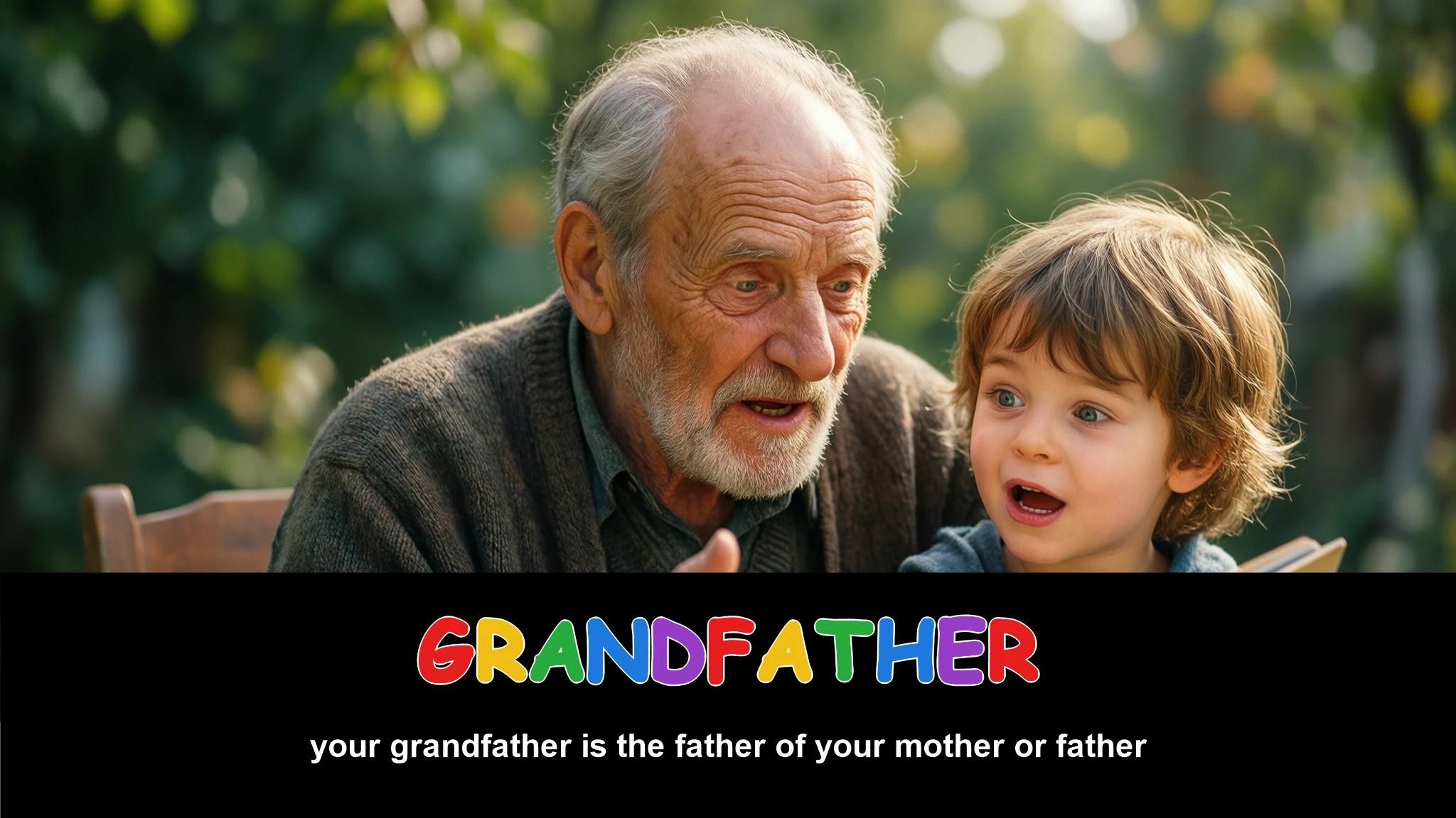 English Illustration for grandfather